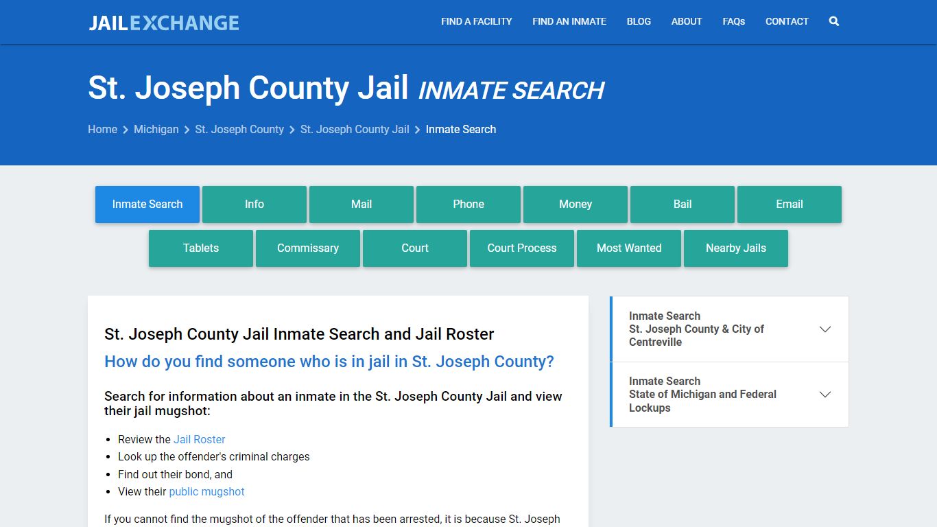 Inmate Search: Roster & Mugshots - St. Joseph County Jail, MI