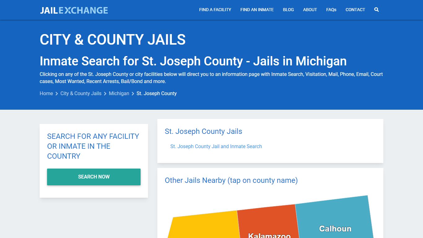 Inmate Search for St. Joseph County | Jails in Michigan - Jail Exchange